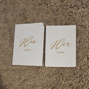 White and Gold Vow Booklets
